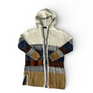 Fate Multicolor Long Sleeve Acrylic Blend Hoodie Cardigan Sweater NWOT Women's S